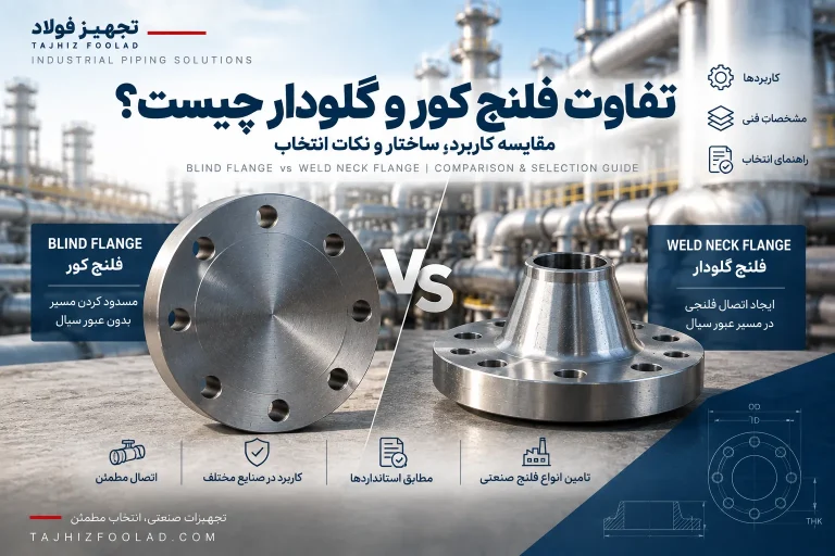 تفاوت فلنج کور وگلودار